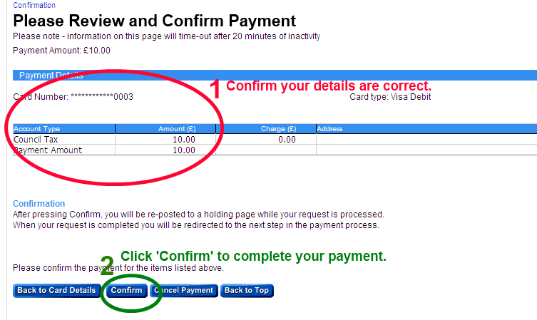 Confirm all details have been entered correctly, then click 'Confirm' to complete your transaction.